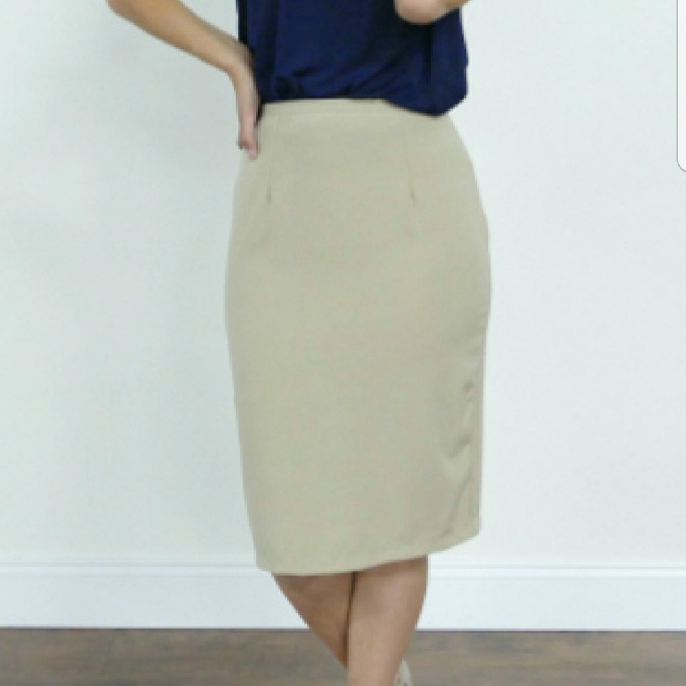 Light Tan Pencil Skirt